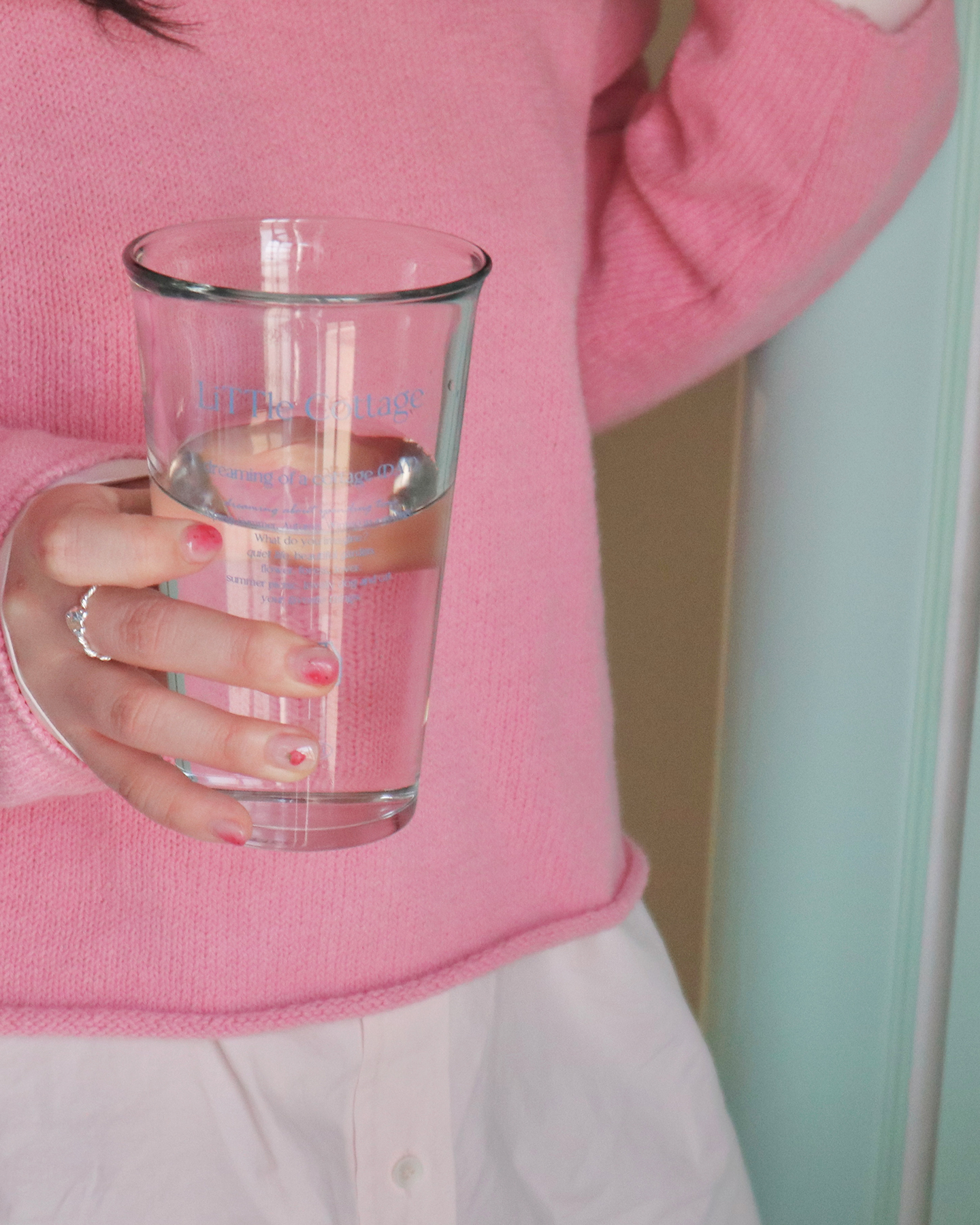 (단종) little cottage glass cup