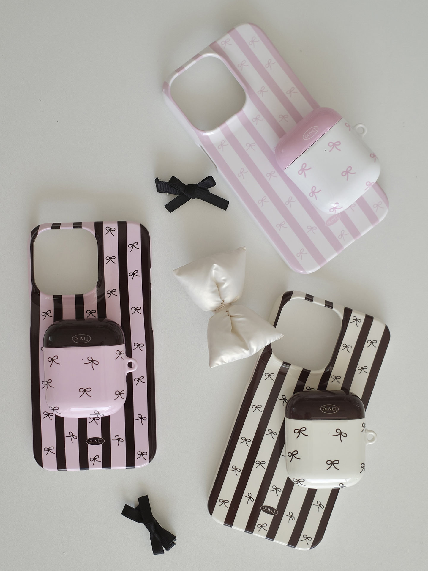 ice-cream ribbon hard case (airpods/ phone)