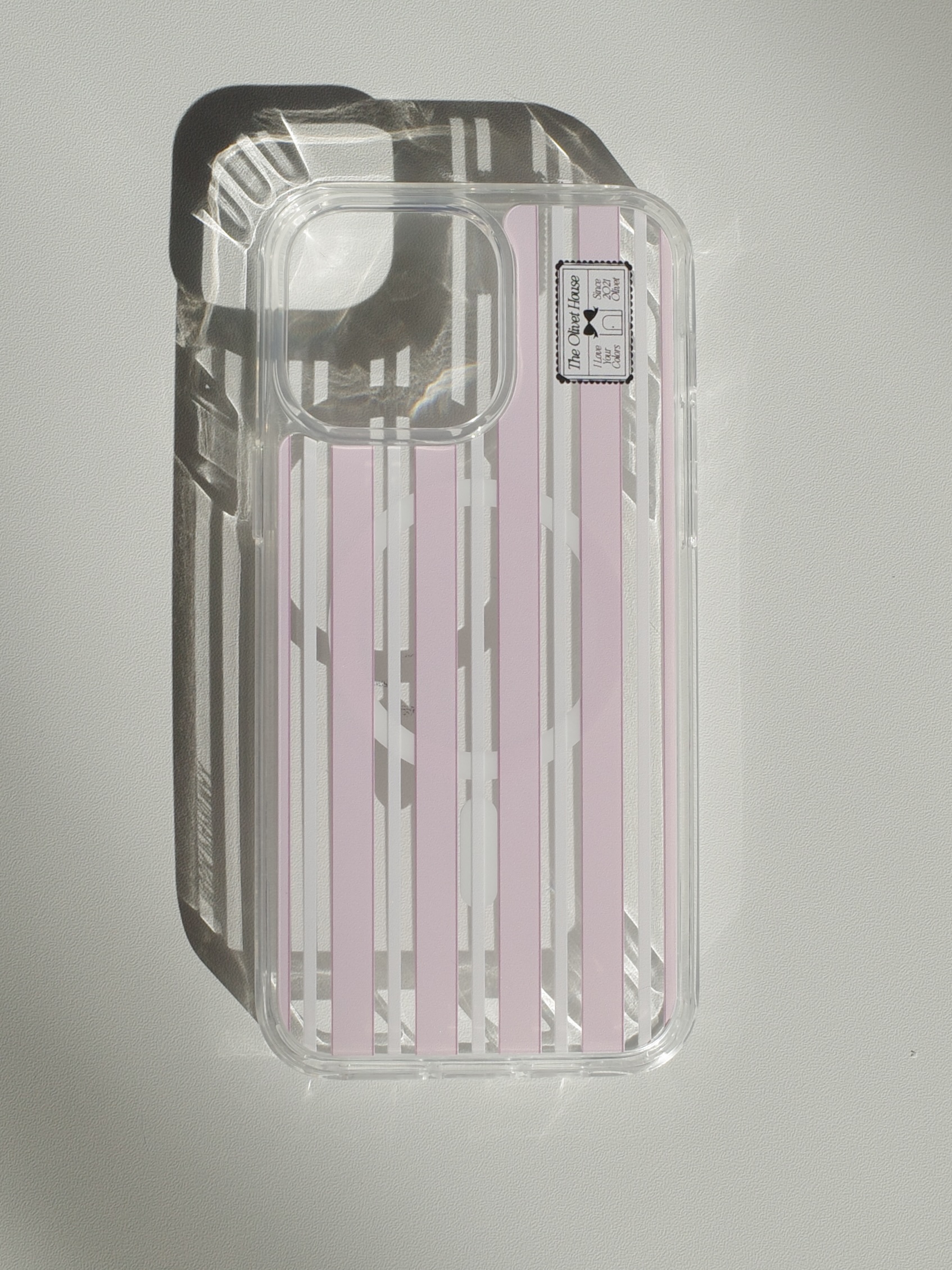 olivet house stripe magsafe case (pink)