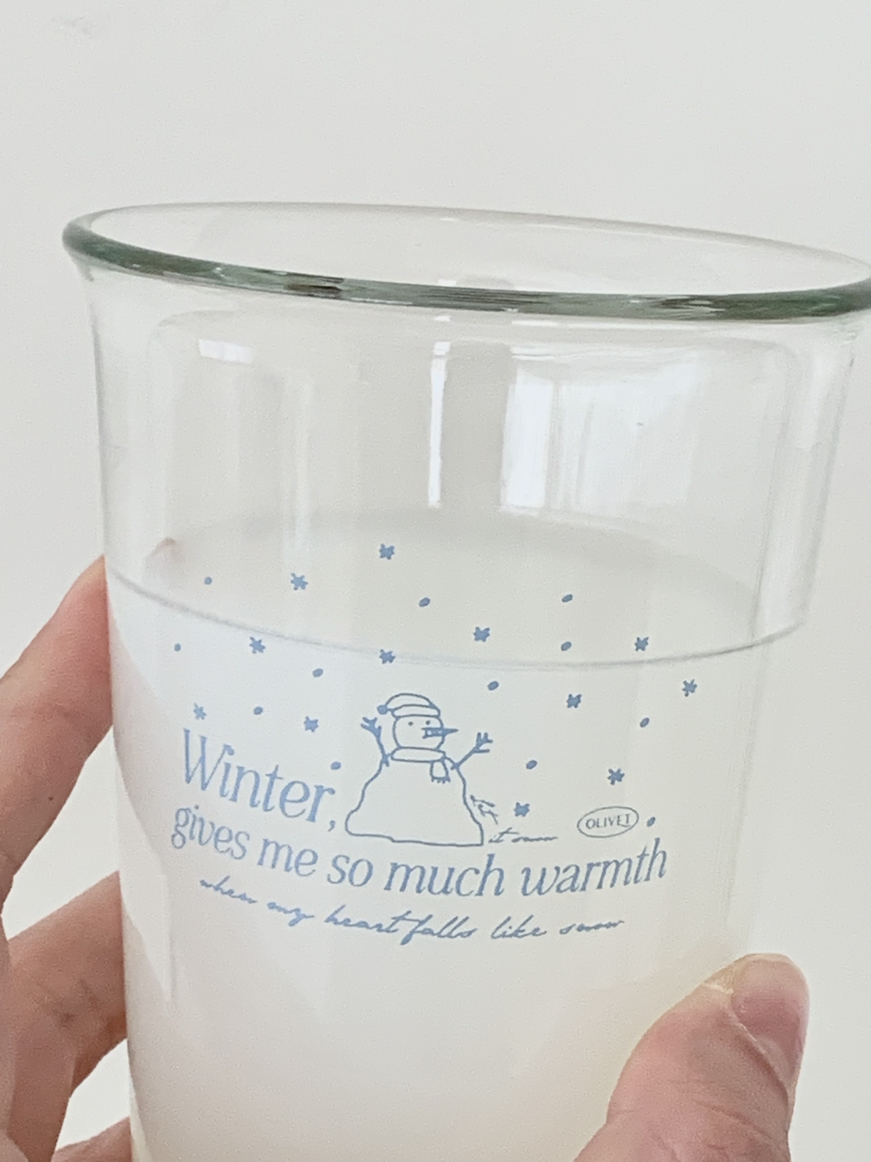 (단종) winter, snowman glass
