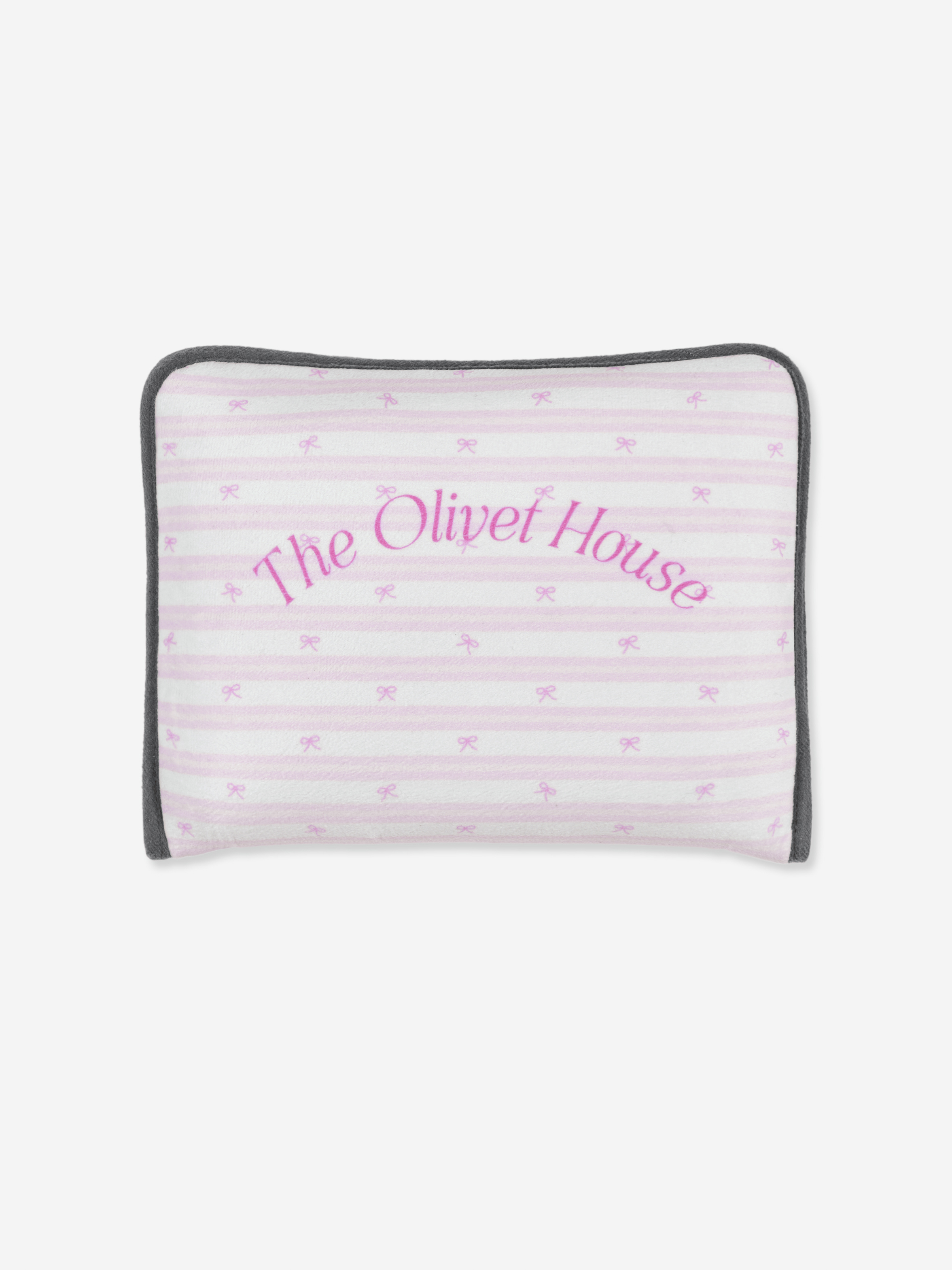 the olivet house stripe pouch blanket