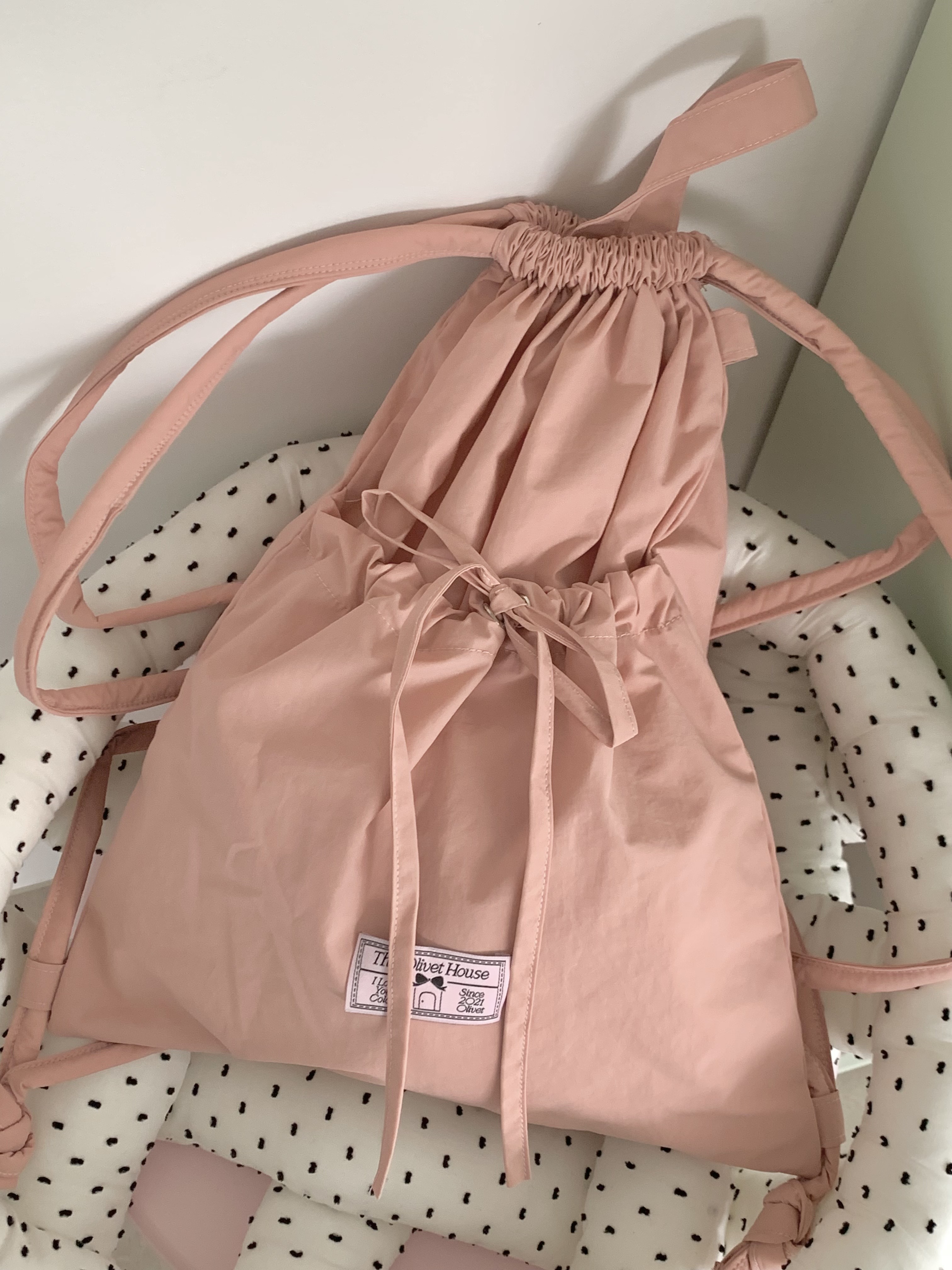 (5/31 배송) ribbon string bag (pink)