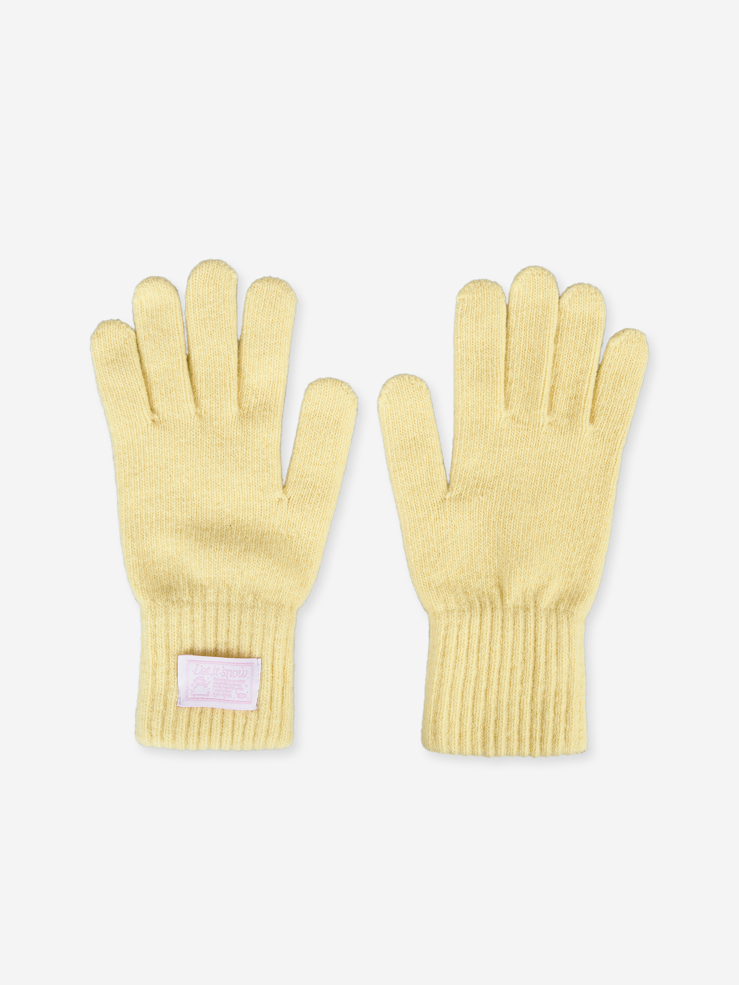 let it snow label gloves (butter)